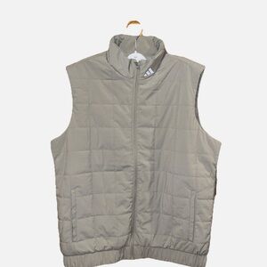Adidas Men's silver pebble Quilted Vest MSRP $85 NWT ANDVRO945
